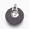 Natural Lava Rock Pendants KK-F751-F09-3