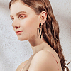 ANATTASOUL 3 Pairs 3 Colors Alloy Hollow Out Triangle Dangle Stud Earrings for Women EJEW-AN0003-03-4