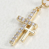 Double Cross 304 Stainless Steel Micro Pave Clear Cubic Zirconia Clip on Belly Rings FS-WG825E4-01-3