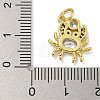 Marine Theme Rack Plating Brass Micro Pave Cubic Zirconia Pendants X-KK-I718-28G-01-3