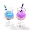 Translucent Resin Pendants RESI-D067-01G-2
