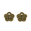 Tibetan Style Alloy Flower Charms X-TIBEP-Q040-003AB-NR-1