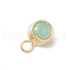 Dyed Natural Selenite Copper Wire Wrapped Round Pendants PALLOY-JF03771-01-5