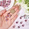 Globleland 30Pcs Luminous Handmade Gold Sand Lampwork Beads LAMP-GL0001-03-3