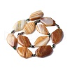 Natural Banded Agate/Striped Agate Beads Strands G-G196-A01-01-3