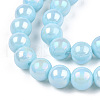 Electroplate Opaque Glass Beads Strands GLAA-T032-P10mm-AB10-3