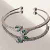 Aloy Rhinestone Cuff Bangles BJEW-H206-03P-1