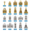 Tibetan Style Alloy Tube Bails TIBE-TA0001-17-2