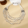 Bohemia Style Glass Seed Bead Multi-strand Necklaces NJEW-H063-01P-03-1