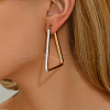 Stainless Steel Clear Cubic Zirconia Hoop Earrings WU1974-2