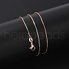 Brass Box Chain Necklaces for Women NJEW-D302-42RG-2