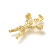 Rack Plating Brass with Cubic Zirconia Pendants KK-Z086-41G-2