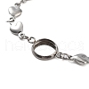 201 Stainless Steel Link Bracelet Settings Fit for Cabochons MAK-K023-01B-P-2