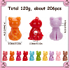 SUNNYCLUE 206Pcs Opaque Acrylic Kitten Beads MACR-SC0001-45-2