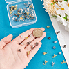 Unicraftale 64Pcs 4 Colors Flower Rack Plating Brass Filigree Bead Cap Bails KK-UN0002-89-2
