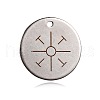 Non-Tarnish Spray Painted Stainless Steel Pendants STAS-F078-07P-1