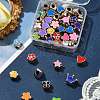 40Pcs 8 Styles UV Plating Acrylic European Beads OACR-FS0001-55-7