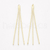 Brass Serpentine Chain Tassel Big Pendants KK-T035-133G-1