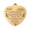 PVD Vacuum Plating 201 Stainless Steel Pendants STAS-L079-26G-03-1