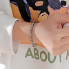 Stainless Steel Card Paper Chains Link Bracelets PW-WGB56CD-01-5