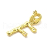 Rack Plating Brass Micro Pave Cubic Zirconia European Dangle Charms KK-L210-015G-F-2