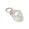Round Imitation Pearl Acrylic  Pendants PALLOY-JF04002-02-4