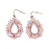 PVD Vacuum Plating 316 Stainless Steel Dangle Earrings STAS-U017-04G-04-1
