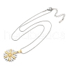304 Stainless Steel Two Tone Pendant Necklaces for Women NJEW-S445-01A-GP-5