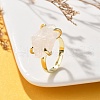 Natural Quartz Crystal Finger Rings RJEW-B122-01G-04-1