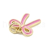 Brass Enamel Charms KK-H206-15G-03-2
