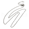 201 Stainless Steel Twisted Chain Necklaces NJEW-R023-09P-4