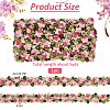 3D Flower Embroidery Polyester Lace Trim SRIB-WH0011-141B-2