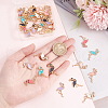   42Pcs 7 Colors Alloy Enamel Pendants FIND-PH0007-99-3