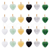 HOBBIESAY 24Pcs 6 Style Spray Painted Glass Pendants GLAA-HY0001-07-1