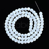 Frosted Imitation Jade Glass Beads Strands GLAA-T032-J4mm-MBB02-1