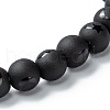Frosted Glass Beads Stretch Bracelets BJEW-I296-06-2