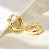 Flat Round Brass Micro Pave Clear Cubic Zirconia Hoop Earrings EJEW-D311-100G-2