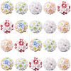 SUNNYCLUE 20Pcs 5 Colors Luminous Resin Pave Rhinestone Beads RESI-SC0005-56-1