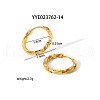Simple and Elegant Stainless Steel Twist Hoop Earrings ZB0172-3-1