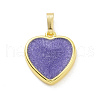 Real 18K Gold Plated Eco-friendly Rack Plating Brass Enamel Pendants KK-F843-06G-05-1