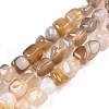 Natural Grey Agate Beads Strands G-N342-64-2