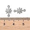 304 Stainless Steel Flower Connector Charms STAS-S172-04P-3
