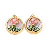 304 Stainless Steel Enamel Pendants STAS-U061-46G-1