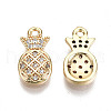 Brass Micro Pave Clear Cubic Zirconia Charms RJEW-T063-47G-NF-2