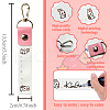 PU Leather & Cotton Name Marker Keychain AJEW-WH0514-029-2