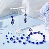 Olycraft Handmade Evil Eye Lampwork Round Beads LAMP-OC0001-01-4