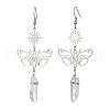 201 Stainless Steel Butterfly Dangel Earrings EJEW-JE05770-1