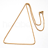 304 Stainless Steel Box Chain Venetian Chain Necklaces NJEW-I065-13A-2