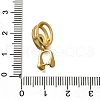 Brass Ice Pick Pinch Bails KK-M313-15G-06-3