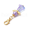 10Pcs 10 Colors Angle Glass Pendant Decorations HJEW-JM02334-01-5